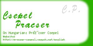 csepel pracser business card
